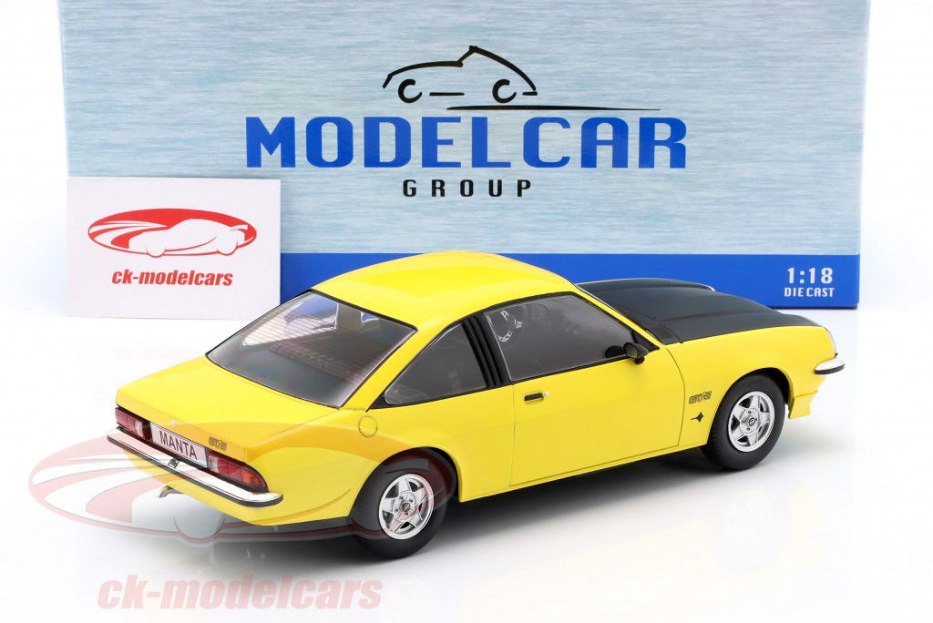 Opel Manta B GT /E Год постройки 1975 желтый / черный 1:18 ModelCar Group