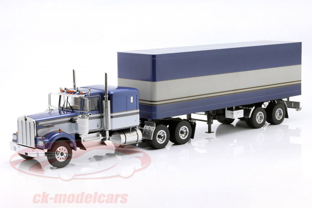 semirremolque azul / plata 1:18 Road Kings