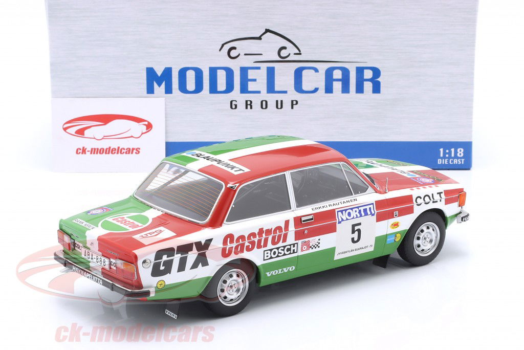 Volvo 142 #5 Rallye 1000 Lakes 1973 Mikkola, Rautanen 1:18 ModelCar Group