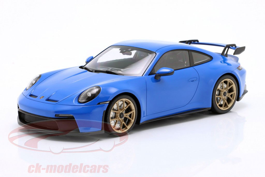 Porsche 911 (992) GT3 2021 鮫 青 / ゴールデン リム 1:18 Minichamps