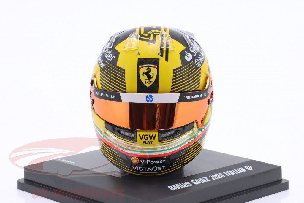 Carlos Sainz jr. #55 Scuderia Ferrari 4e Italië GP formule 1 2024 helm 1:5 LookSmart