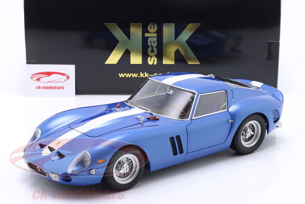 Ferrari 250 GTO Année de construction 1962 bleu métallique / blanc 1:12 KK-Scale