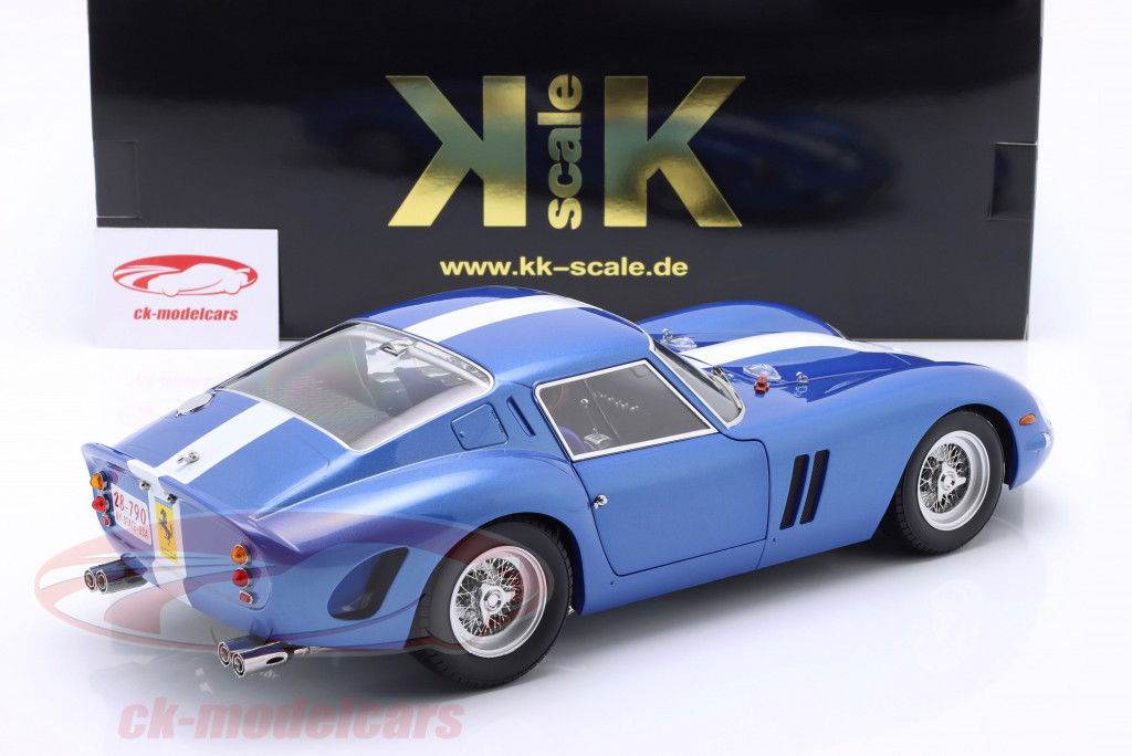 Ferrari 250 GTO Année de construction 1962 bleu métallique / blanc 1:12 KK-Scale
