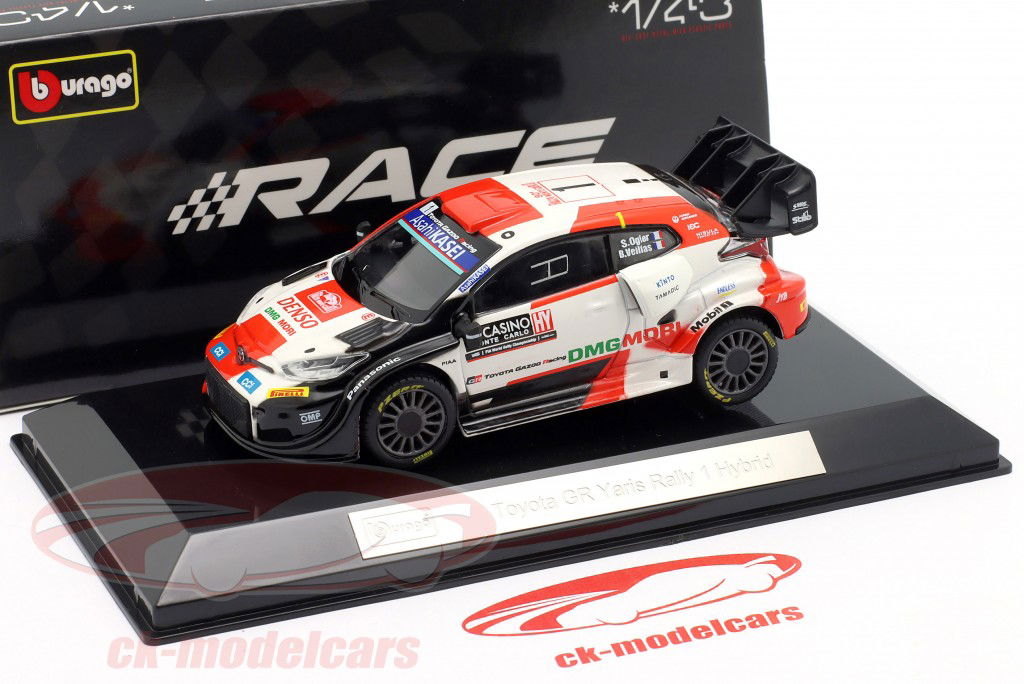 Toyota Yaris WRC #1 gagnant Rallye Monte Carlo 2021 Ogier, Ingrassia 1:43 Bburago
