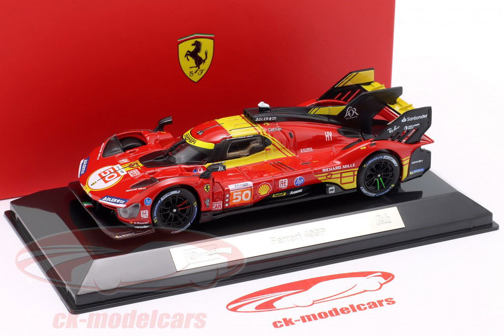 ミニカー 1/43 Ferrari 499P Le Mans 24H 2024 #50 Bburago 1:43 Ferrari 499P #50 勝者 24h LeMans 2024 Fuoco