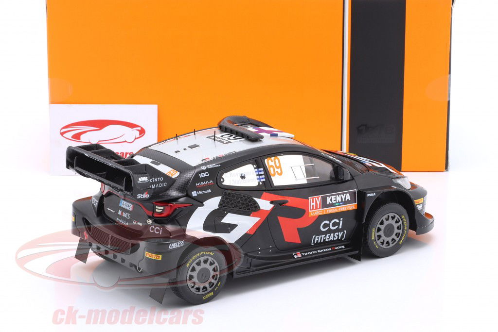 Toyota GR Yaris Rally1 Hybrid #69 Sieger Safari Rallye 2024 Rovanperä, Halttunen 1:18 Ixo