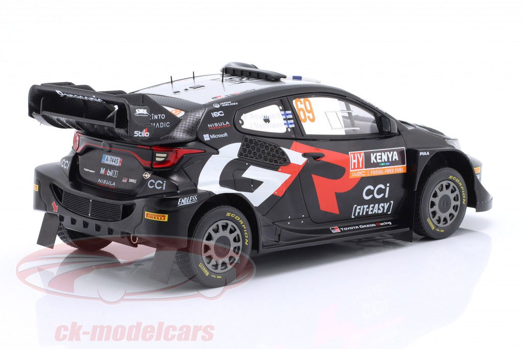 Toyota GR Yaris Rally1 Hybrid #69 Sieger Safari Rallye 2024 Rovanperä, Halttunen 1:18 Ixo