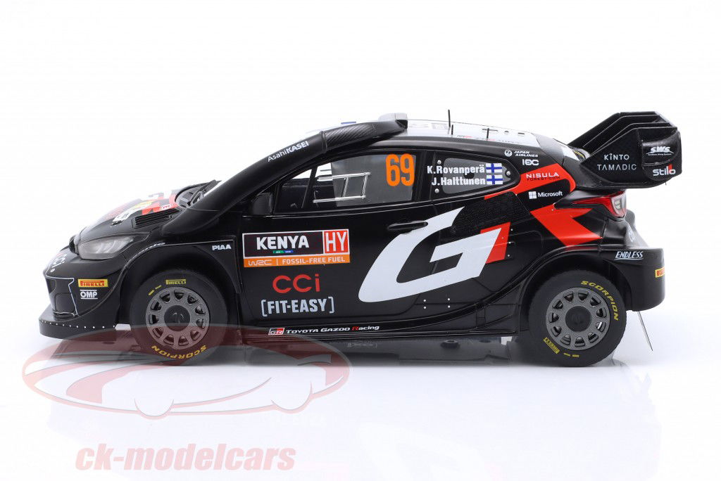 Toyota GR Yaris Rally1 Hybrid #69 Sieger Safari Rallye 2024 Rovanperä, Halttunen 1:18 Ixo