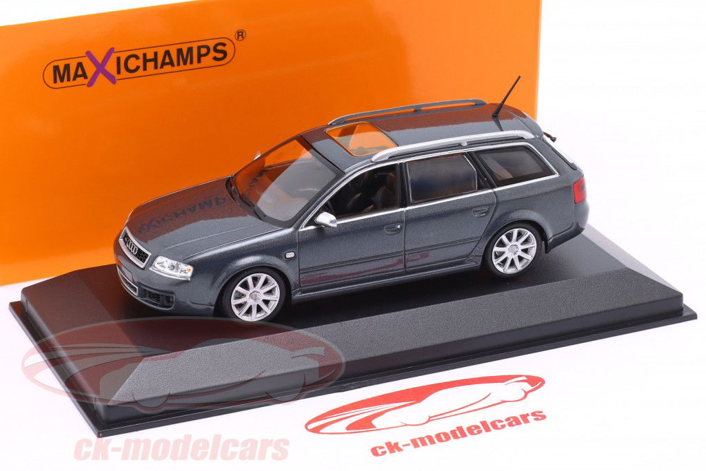 Audi RS6 Avant (C5) Année de construction 2002 gris métallique 1:43 Minichamps