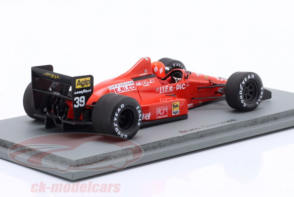 Bruno Giacomelli Life L190 #39 Pré-entraînement Portugal GP formule 1 1990 1:43 Spark