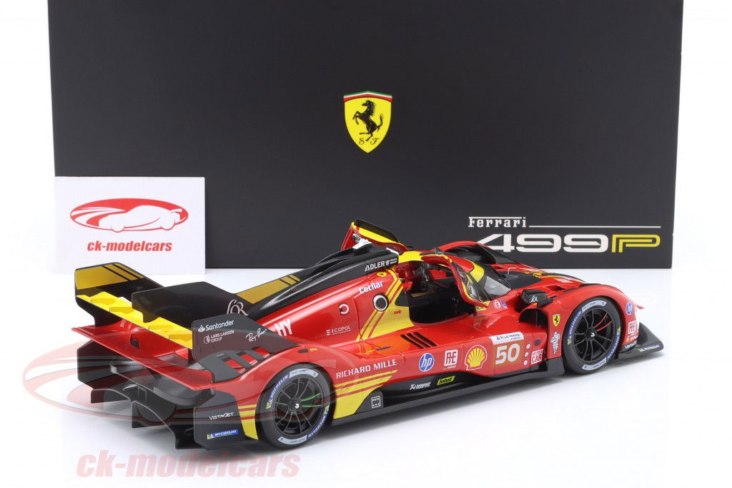 Ferrari 499P #50 勝者 24h LeMans 2024 Fuoco, Molina, Nielsen 1:18 Bburago