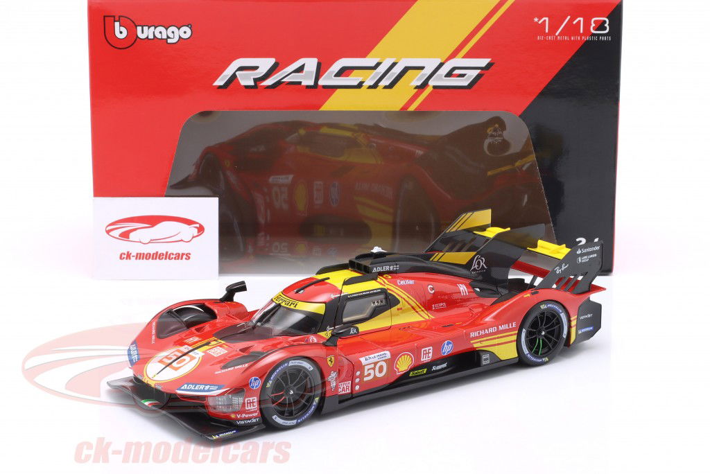 Ferrari 499P #50 Sieger 24h LeMans 2024 Fuoco, Molina, Nielsen 1:18 Bburago