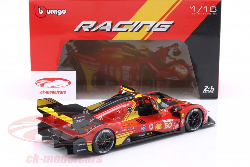 Ferrari 499P #50 gagnant 24h LeMans 2024 Fuoco, Molina, Nielsen 1:18 Bburago