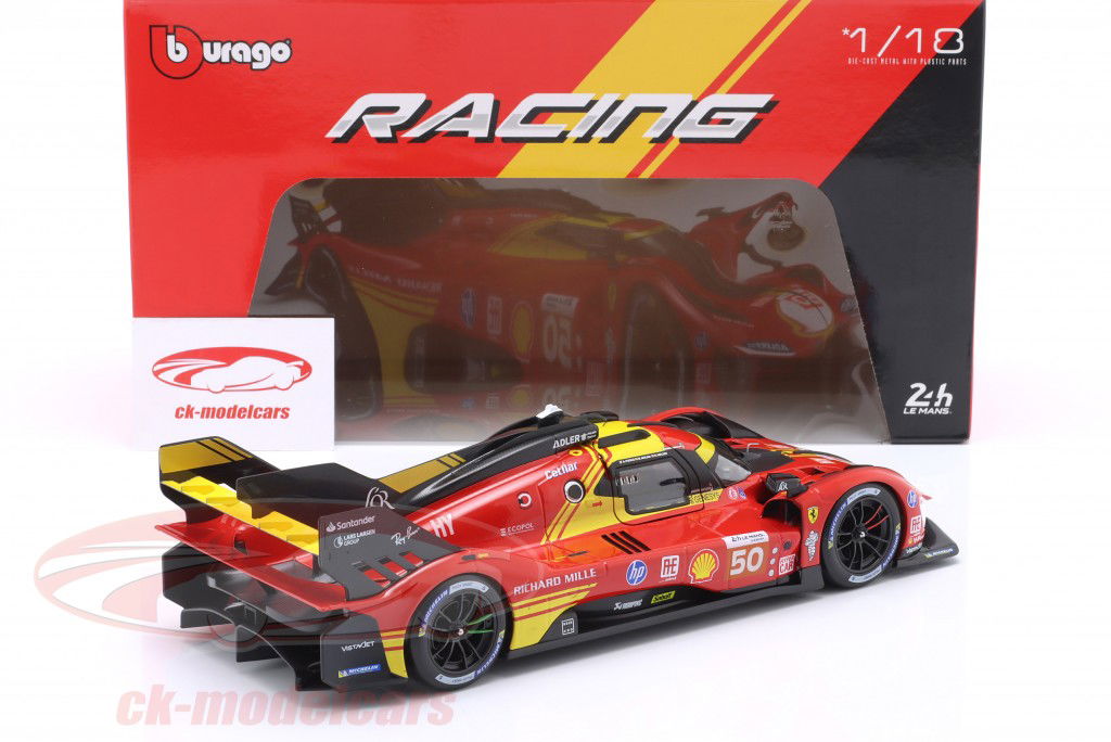 Ferrari 499P #50 Sieger 24h LeMans 2024 Fuoco, Molina, Nielsen 1:18 Bburago