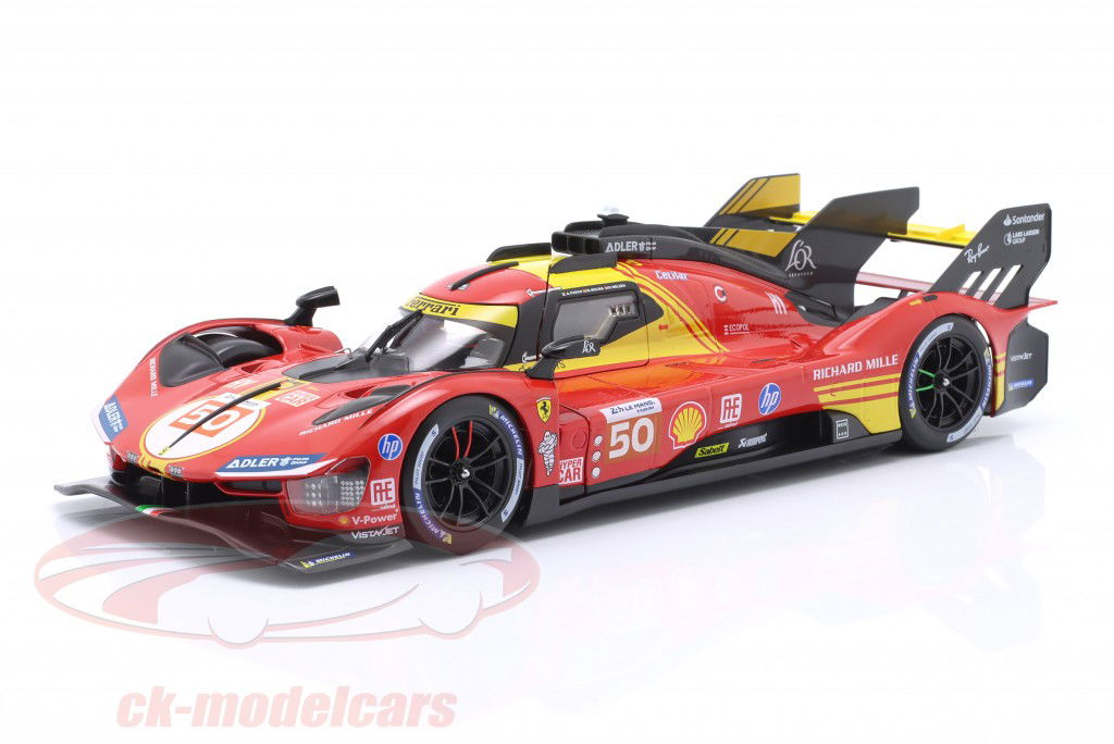Ferrari 499P #50 gagnant 24h LeMans 2024 Fuoco, Molina, Nielsen 1:18 Bburago
