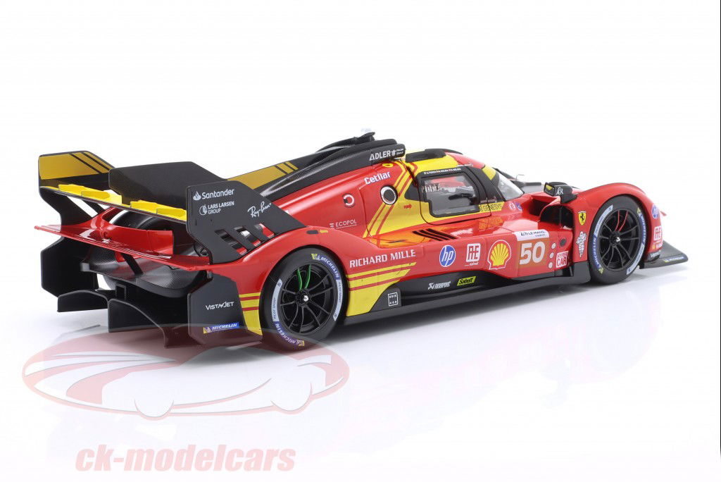 Ferrari 499P #50 vinder 24h LeMans 2024 Fuoco, Molina, Nielsen 1:18 Bburago