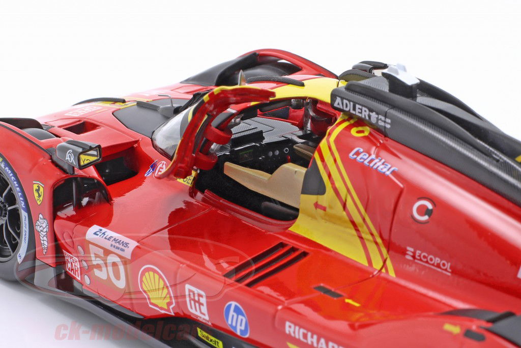 Ferrari 499P #50 勝者 24h LeMans 2024 Fuoco, Molina, Nielsen 1:18 Bburago