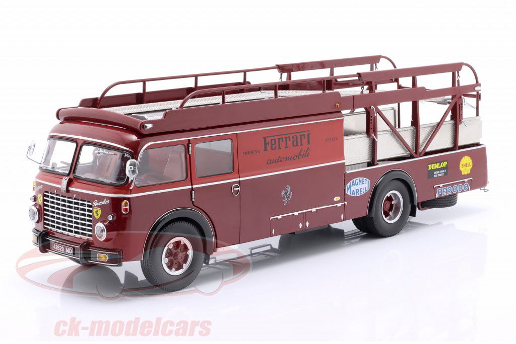 Fiat 642 RN2 Bartoletti Ferrari Гоночный транспортер темно-красный 1:18 CMR