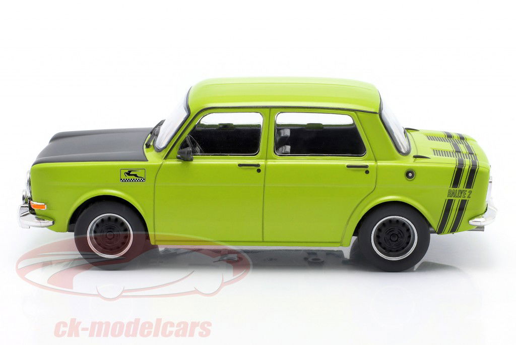 Simca 1000 Rallye 2 建設年 1960 緑 / 黒 1:24 WhiteBox