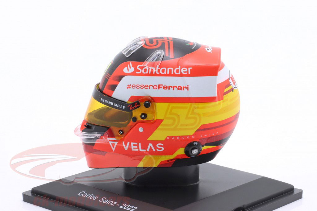 Carlos Sainz jr #55 Scuderia Ferrari formule 1 2022 casque 1:5 Spark Editions