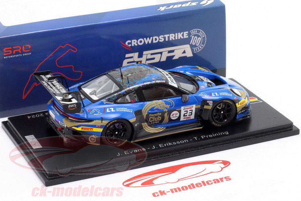 Porsche 911 (992) GT3 R #23 24h Spa 2024 Phantom Global Racing 1:43 Spark