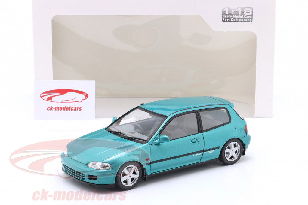 Honda Civic (EG6) Année de construction 1991 vert métallique 1:18 Solido
