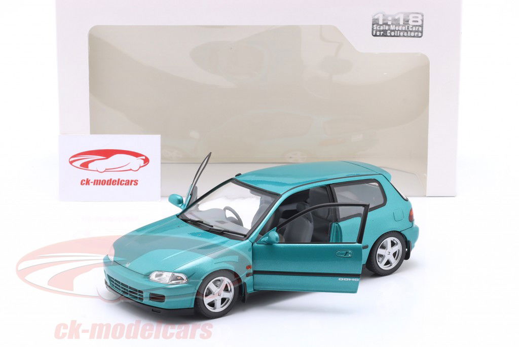 Solido 1:18 Honda Civic (EG6) year 1991 green metallic