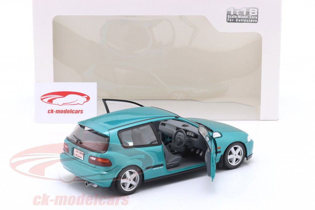 Honda Civic (EG6) Année de construction 1991 vert métallique 1:18 Solido