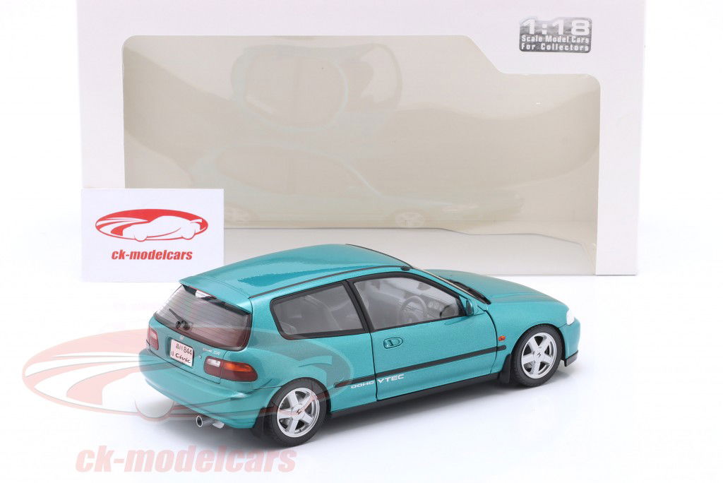 Honda Civic (EG6) Année de construction 1991 vert métallique 1:18 Solido