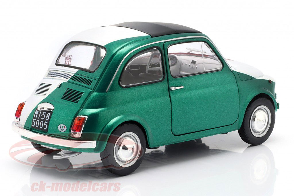Fiat 500 Tribute to Italia Baujahr 1965 rot / weiß / grün 1:18 Solido