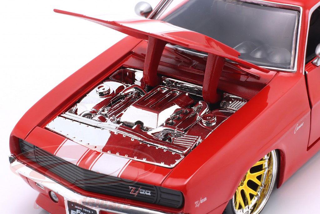 Chevrolet Camaro #1 1969 film Fast & Furious 4 (2009) rød 1:24 Jada Toys