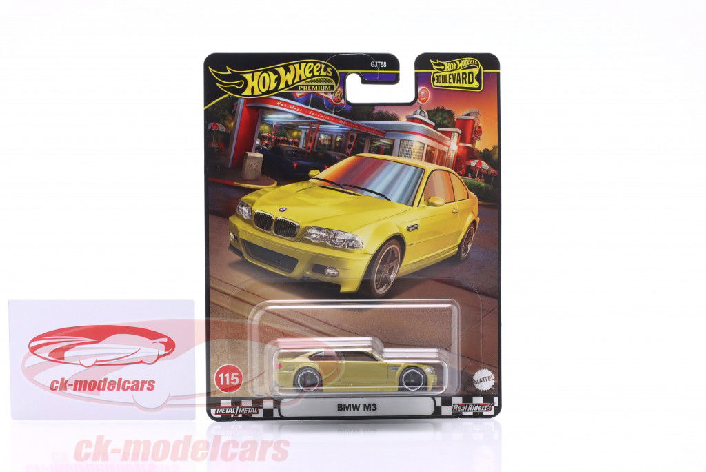 BMW M3 jaune métallique 1:64 HotWheels