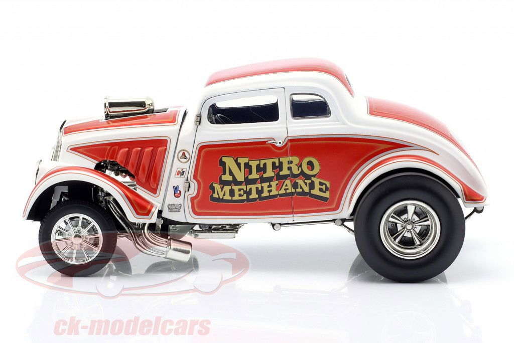 Gasser Nitro Methane Bouwjaar 1933 bruin, wit 1:18 GMP