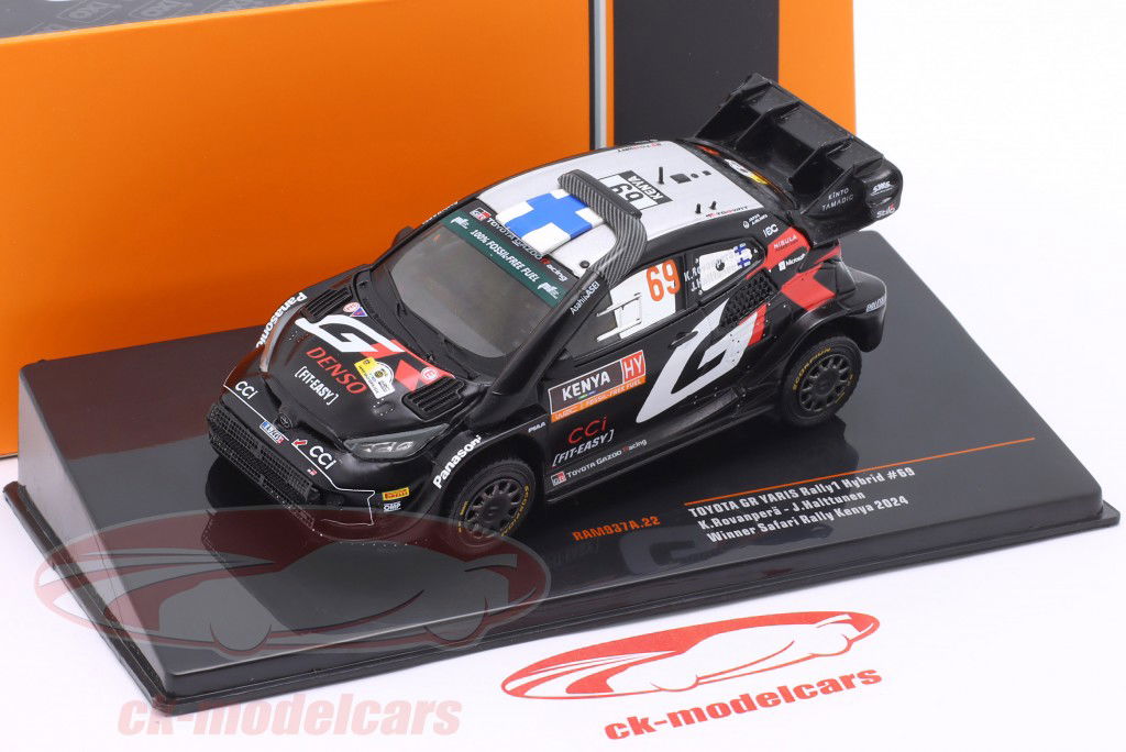 Toyota GR Yaris Rally1 Hybrid #69 Winner Safari Rallye 2024 Rovanperä, Halttunen 1:43 Ixo