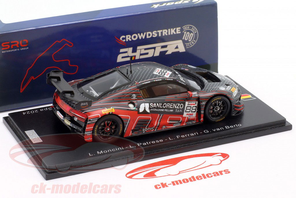 Audi R8 LMS Evo II #88 24 uur Spa 2024 Tresor Attempto Racing 1:43 Spark
