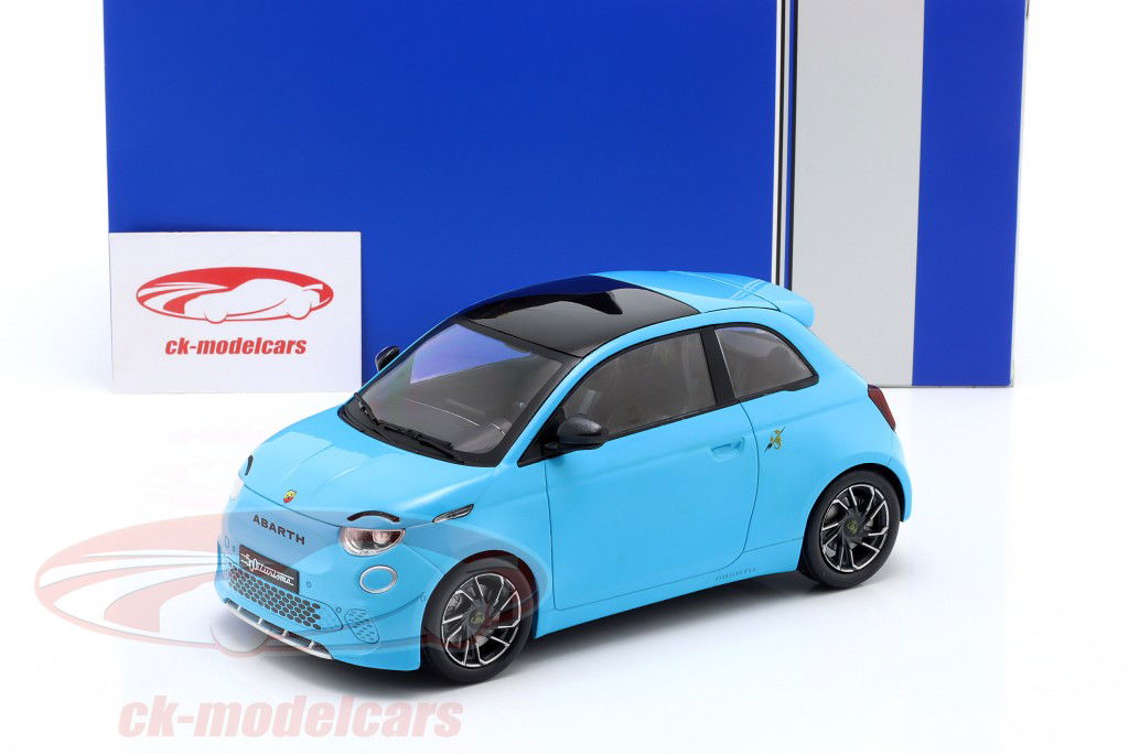 Fiat 500e Abarth Année de construction 2024 bleu 1:18 Ixo
