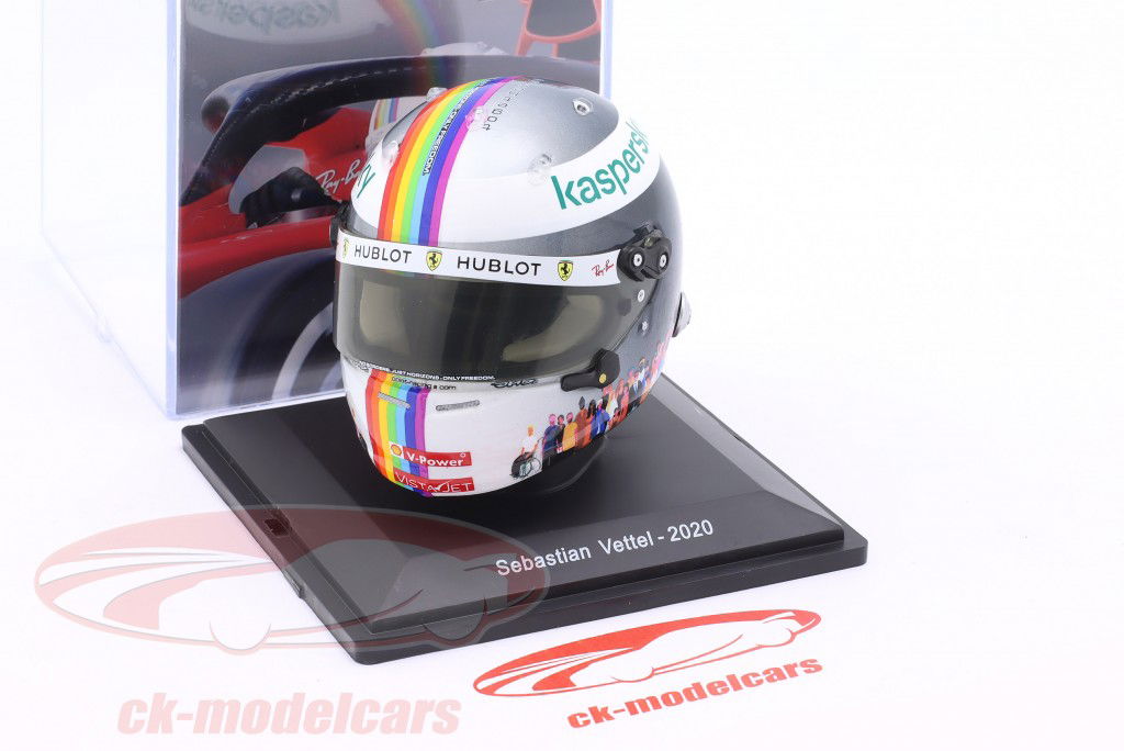 Sebastian Vettel #5 Scuderia Ferrari 3º Turquia GP fórmula 1 2020 capacete 1:5 Spark Editions