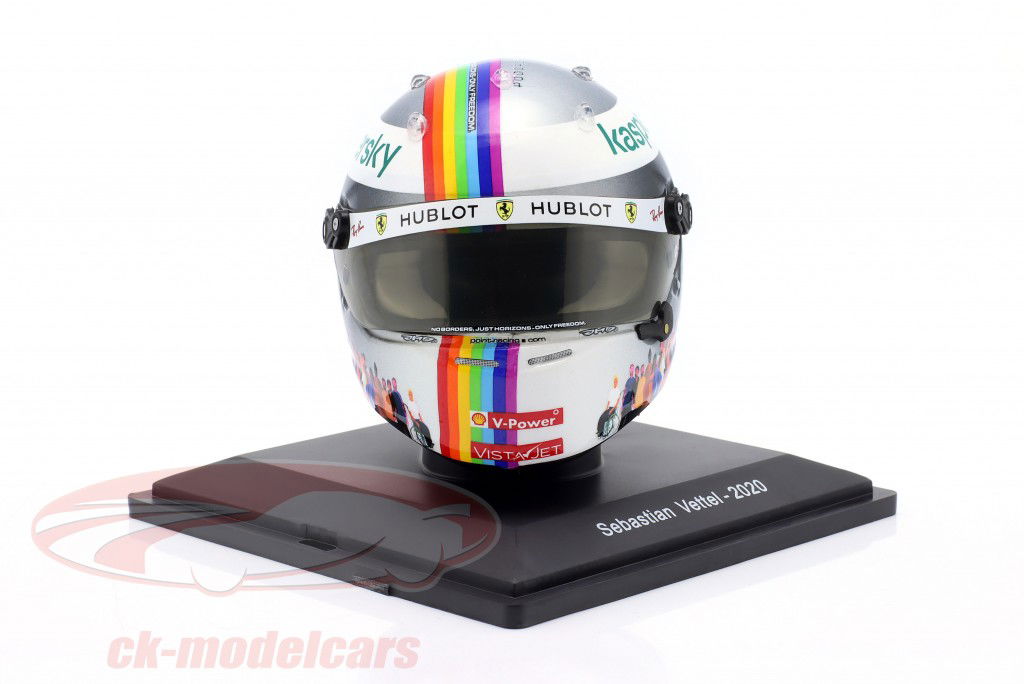 Sebastian Vettel #5 Scuderia Ferrari 3º Turquia GP fórmula 1 2020 capacete 1:5 Spark Editions