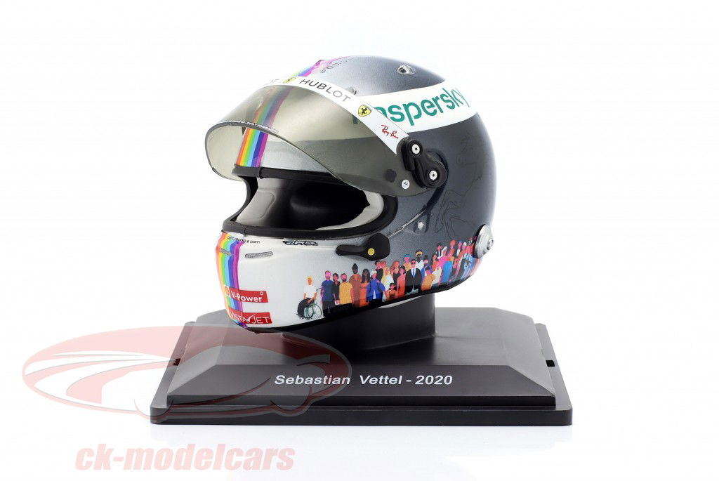 Sebastian Vettel #5 Scuderia Ferrari 3º Turquia GP fórmula 1 2020 capacete 1:5 Spark Editions