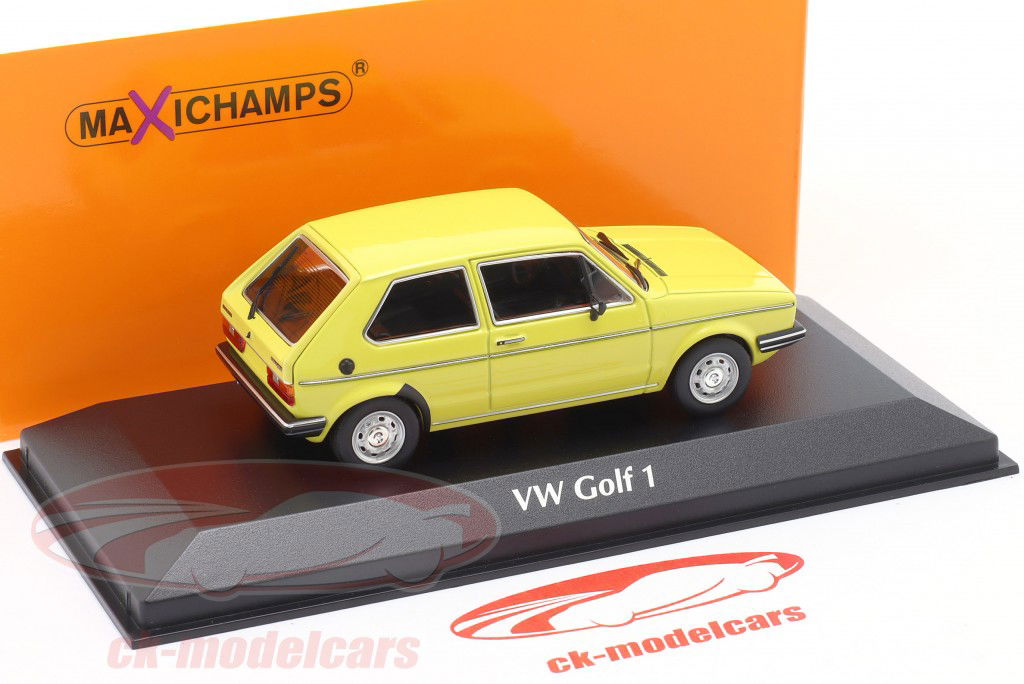 Volkswagen VW Golf 1 Anno di costruzione 1980 giallo 1:43 Minichamps