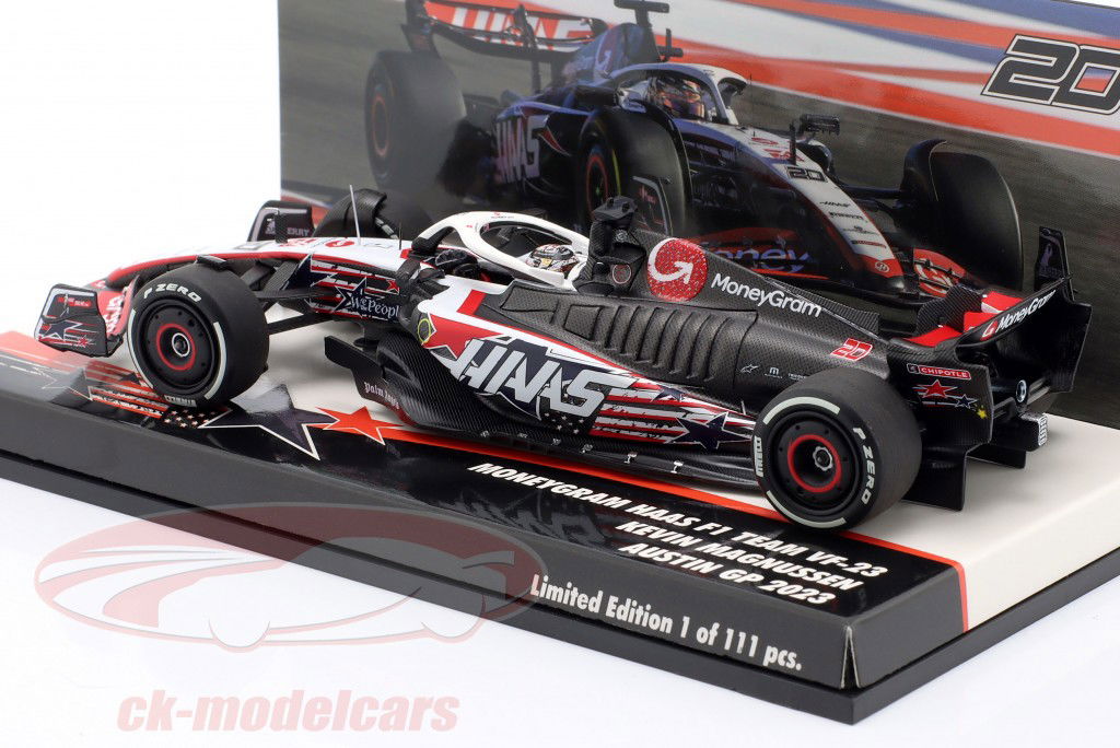Kevin Magnussen Haas VF-23 #20 EUA GP fórmula 1 2023 1:43 Minichamps