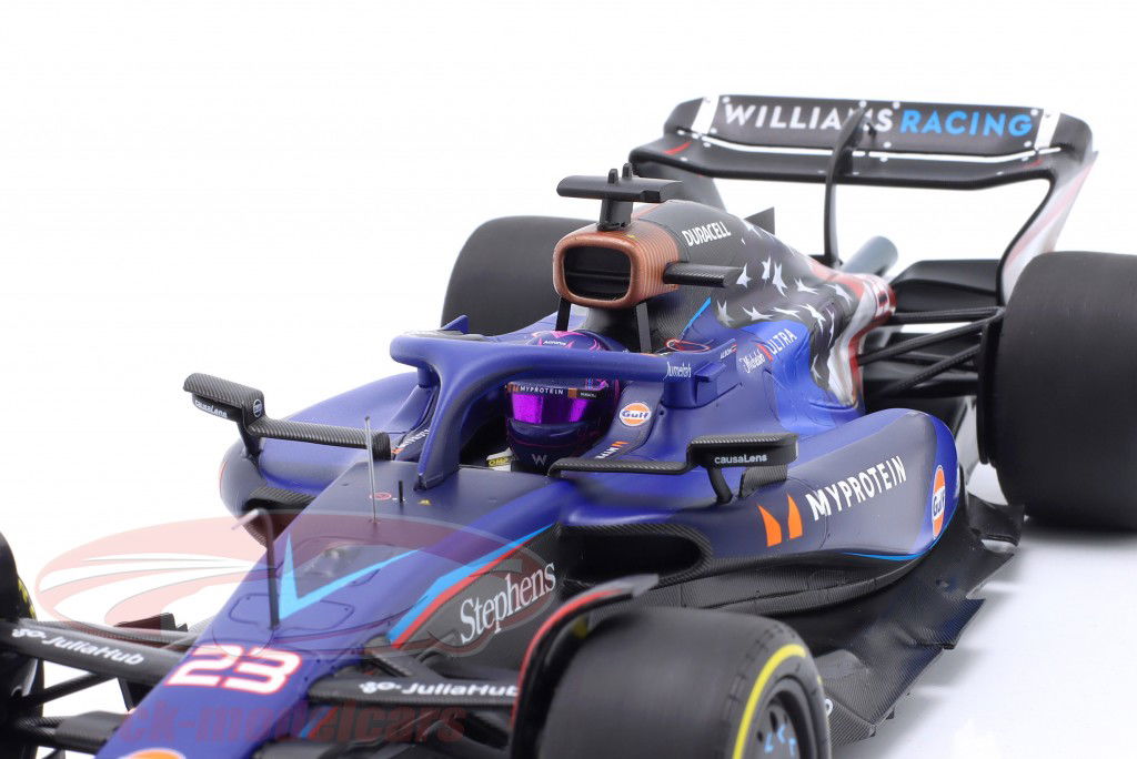 Alex Albon Williams FW45 #23 9º EUA GP fórmula 1 2023 1:18 Minichamps