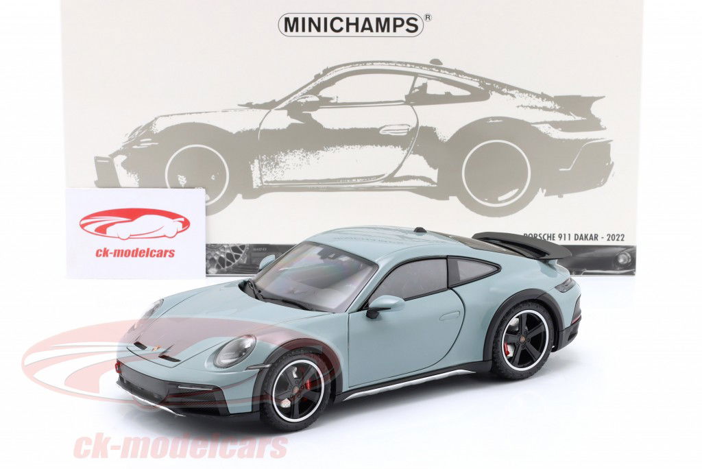 Porsche 911 (992) Dakar 建造年份 2022 绿色的 金属 1:18 Minichamps