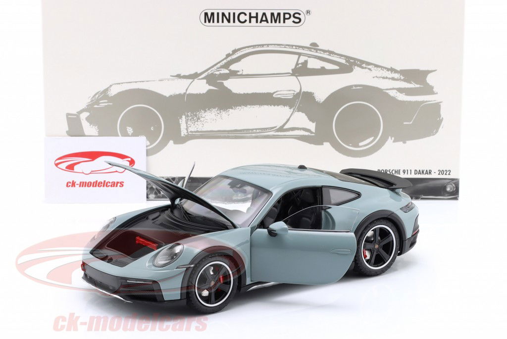 Porsche 911 (992) Dakar 建造年份 2022 绿色的 金属 1:18 Minichamps
