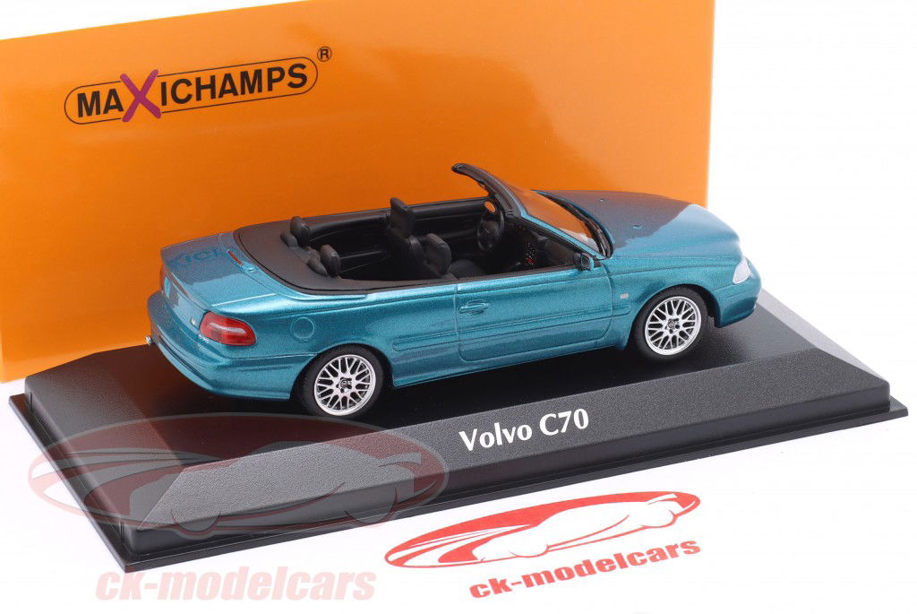 Volvo C 70 Cabriolet Year 1998 blue metallic 1:43 Minichamps