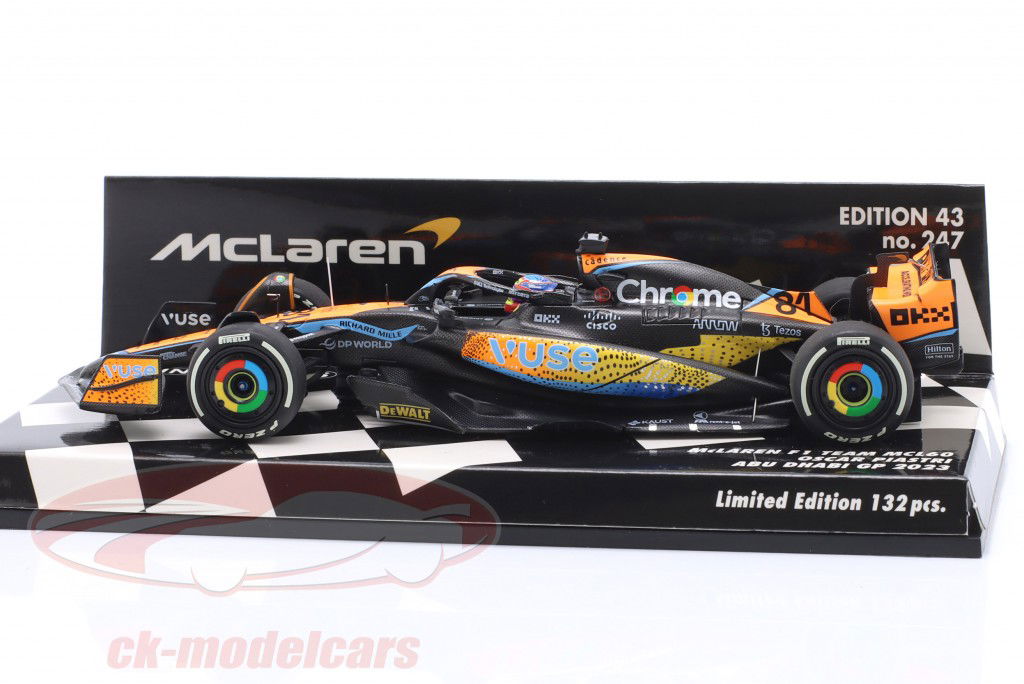 Oscar Piastri McLaren MCL60 #81 6ème Abu Dhabi GP formule 1 2023 1:43 Minichamps