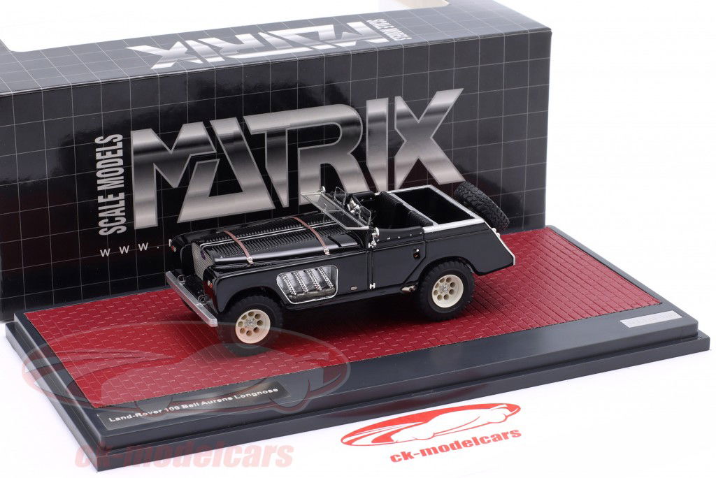 Land Rover 109 Bell Aurens Longnose 打开 顶部 建造年份 2008 黑色的 1:43 Matrix
