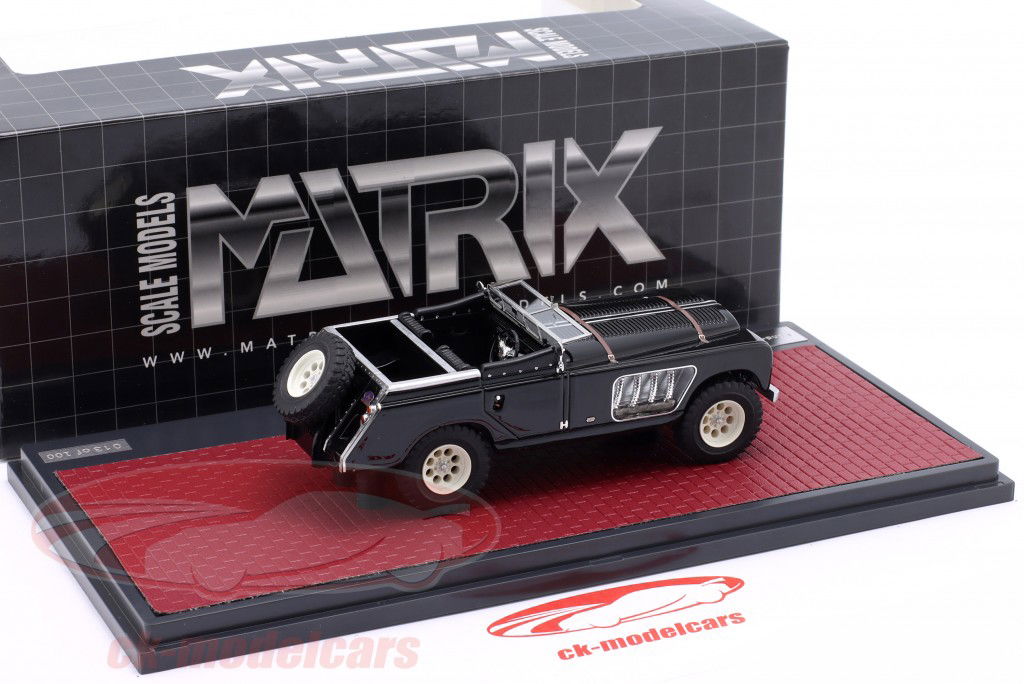 Land Rover 109 Bell Aurens Longnose 打开 顶部 建造年份 2008 黑色的 1:43 Matrix