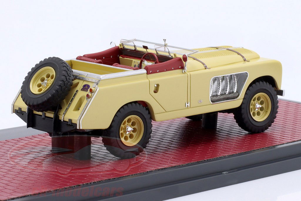 Land Rover 109 Bell Aurens Longnose Åben Top Byggeår 2008 beige 1:43 Matrix