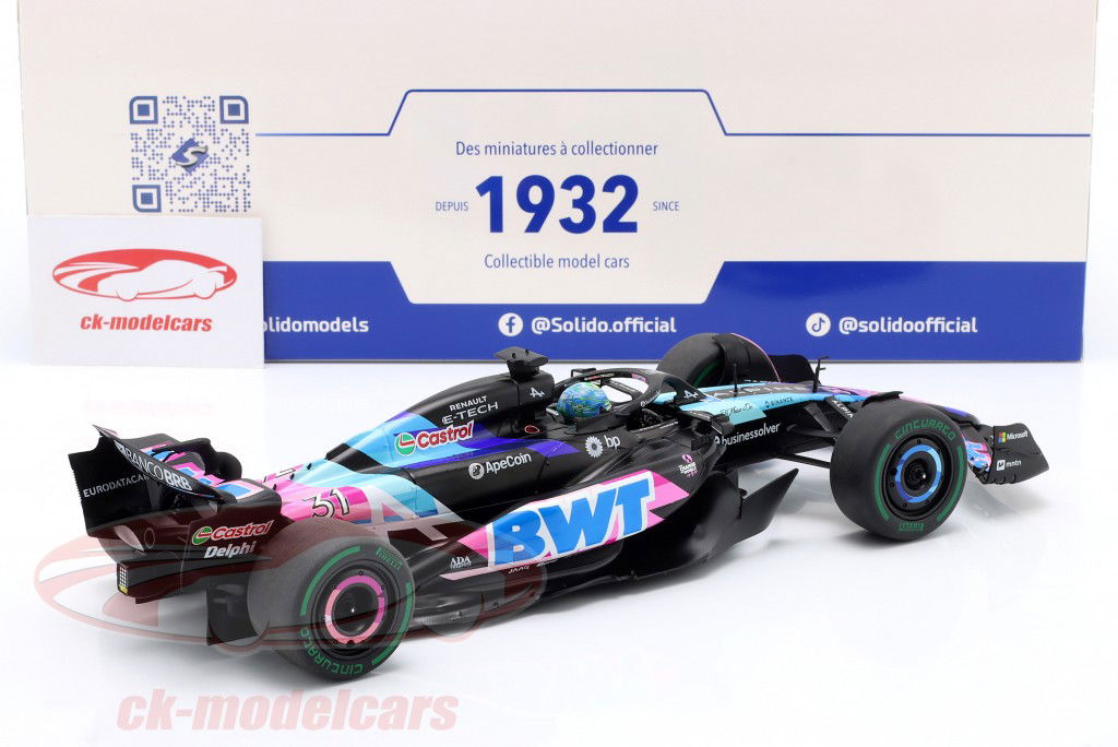 Esteban Ocon Alpine A524 #31 2nd Brazilian GP Formula 1 2024 1:18 Solido